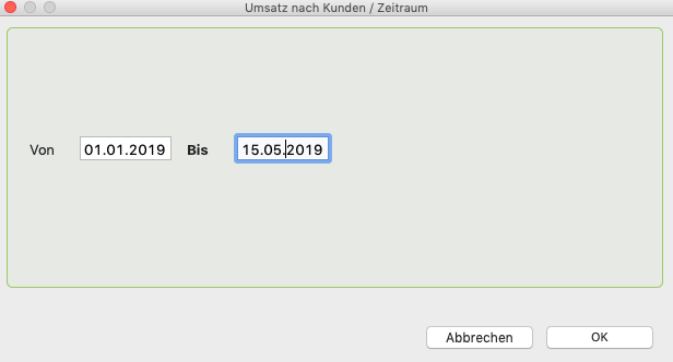 Umsatzauswertung nach Kunden