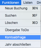 Die Kontoabfrage
