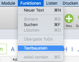Die Funktion Textbaustein