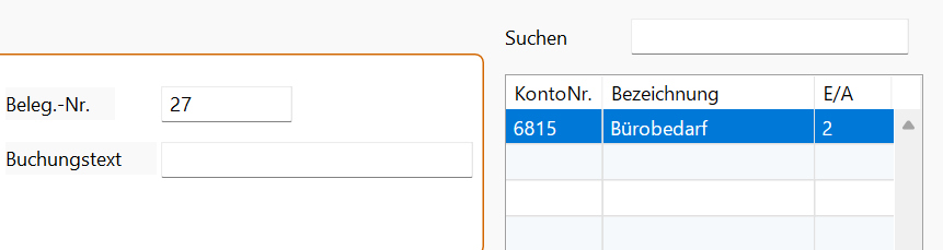 Kassenbuch mit automatischer Buchung
