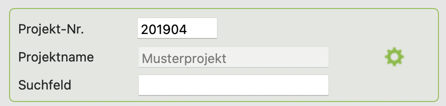 Verknüpfung des Projektes in den Vorgängen